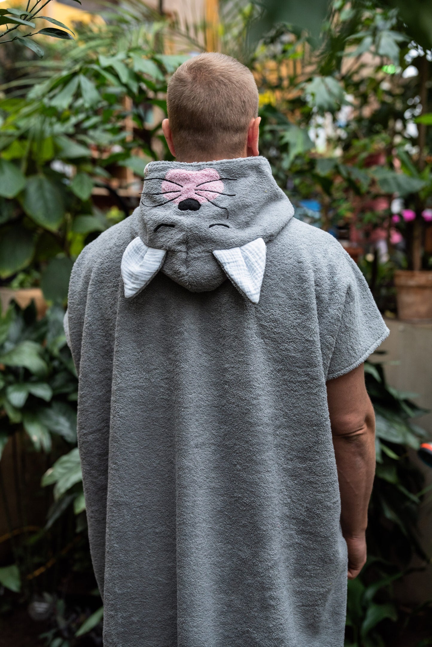 Bambukinis frontinis trumparankovis pončas "CAT" - Suaugusiems, Vyrams ir Moterims