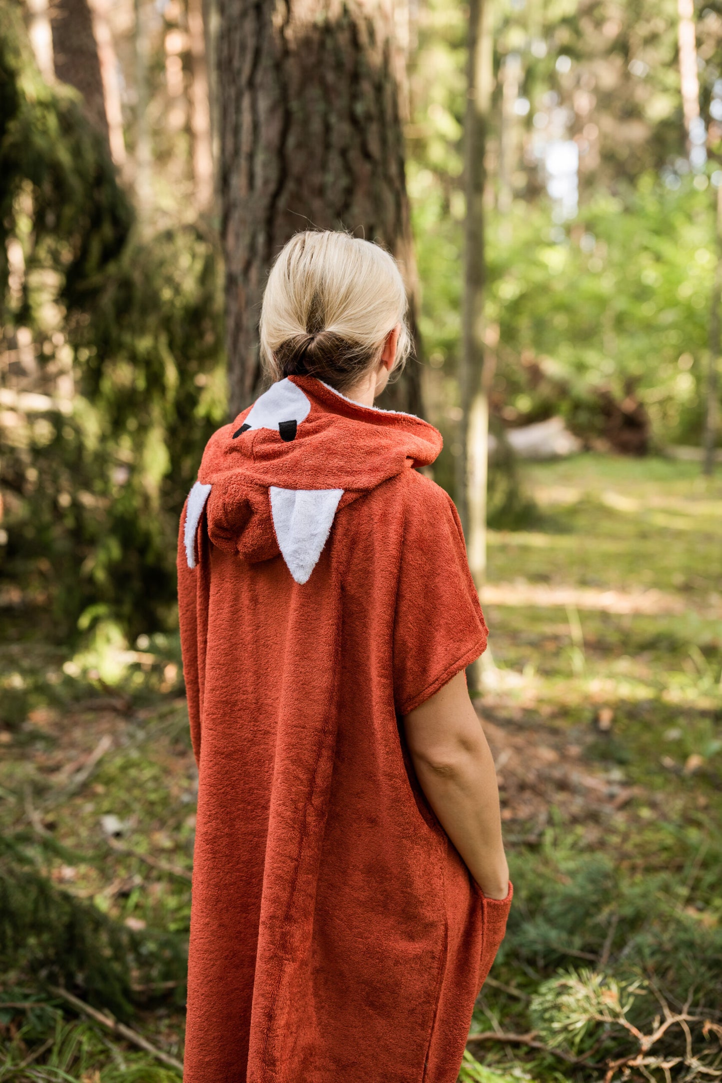 Bambukinis frontinis trumparankovis pončas "FOX" - Suaugusiems, Vyrams ir Moterims