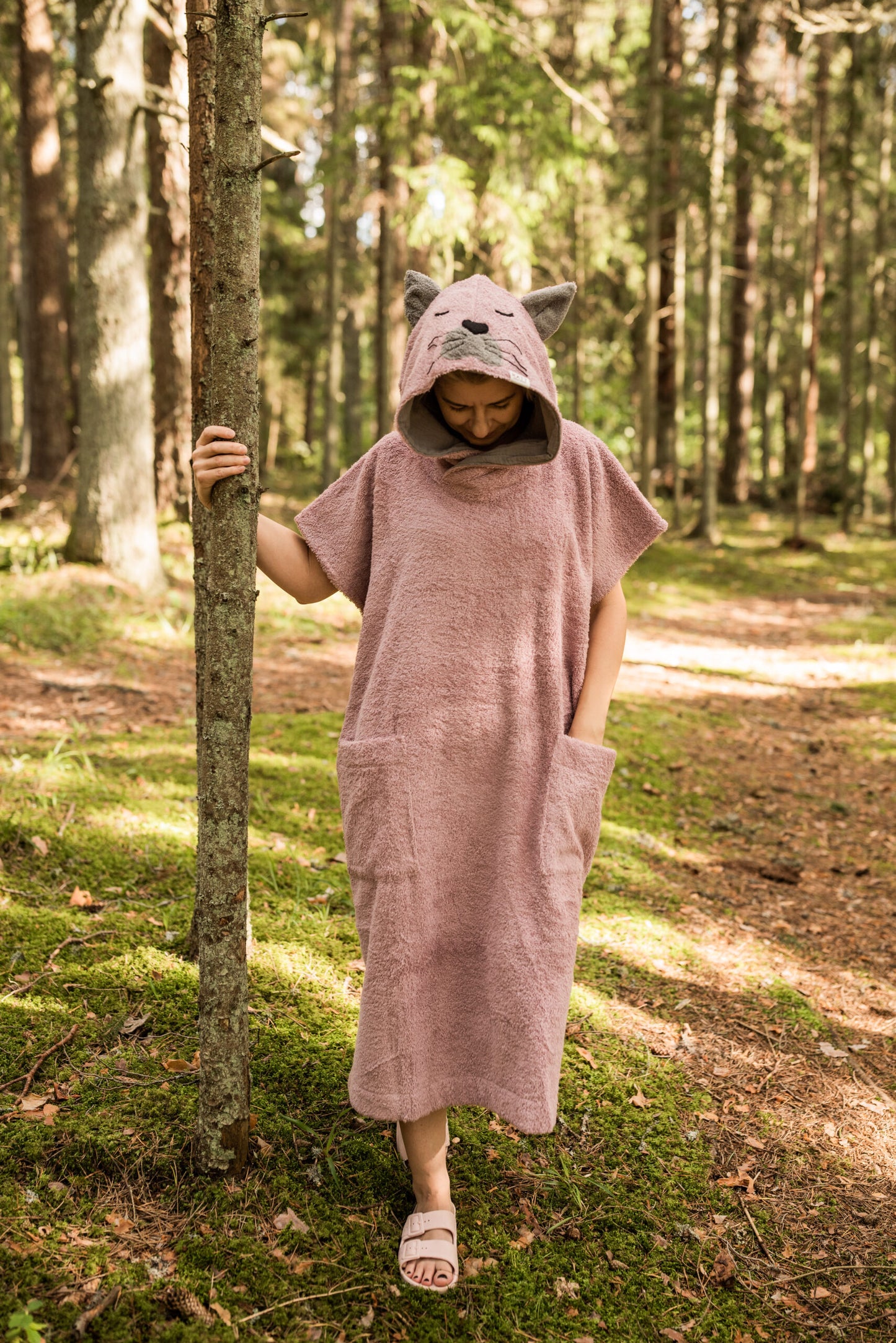 Bambukinis frontinis trumparankovis pončas "CAT" - Suaugusiems, Vyrams ir Moterims