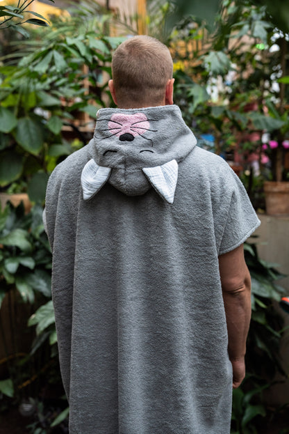 Bambukinis frontinis trumparankovis pončas "CAT" - Suaugusiems, Vyrams ir Moterims